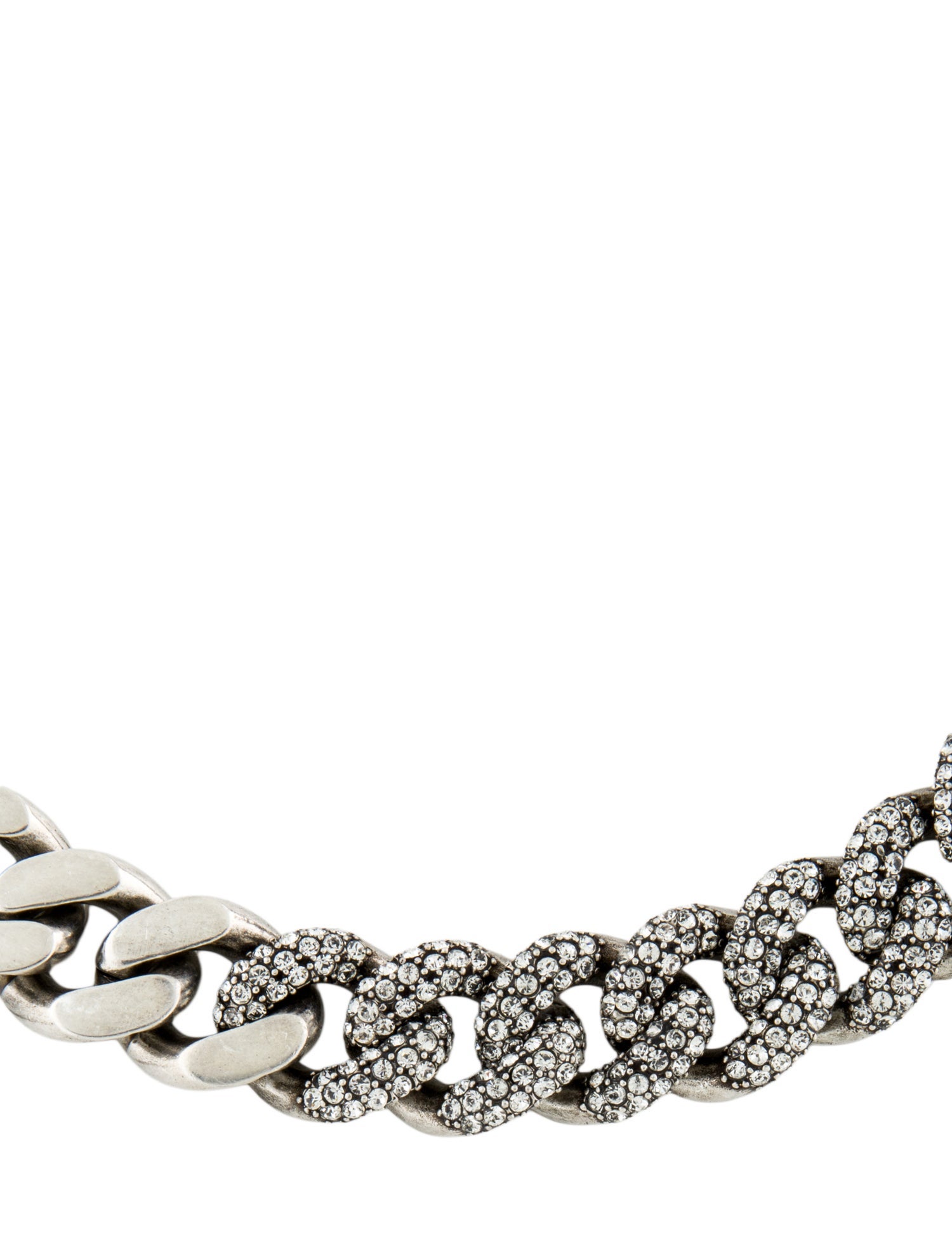 Saint Laurent Crystal Chain Necklace